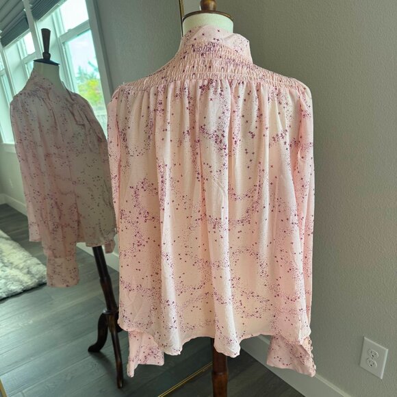 Free People  NWT Stars Align Oversized Blouse Medium - Picture 4 of 6